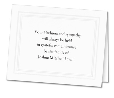 Coventry Folded Sympathy Cards - Raised Ink